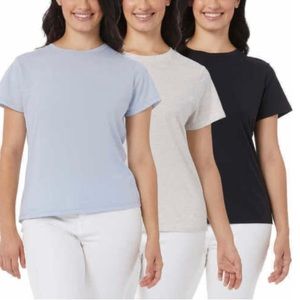 32 Degrees Cool Ladies' Ultra Soft Cotton Blend Tee, 3-Pack